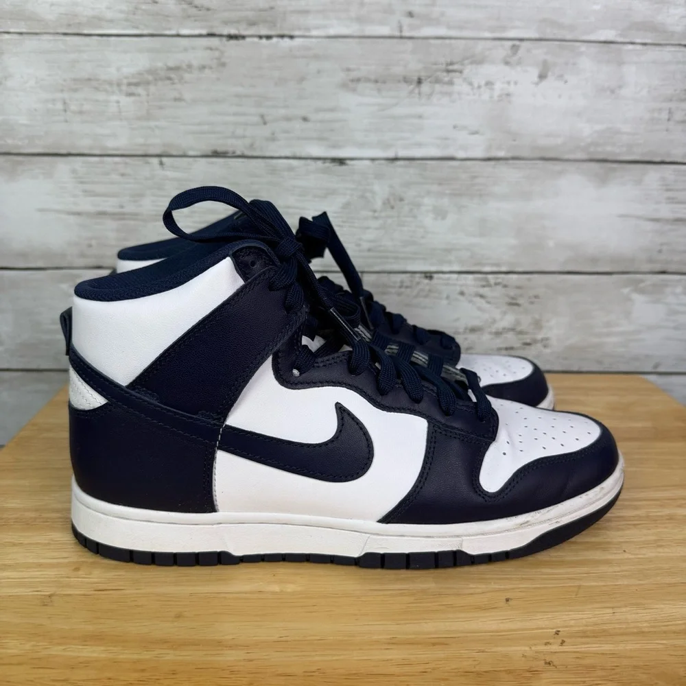 Nike Dunk High Championship Navy sneakers Size 8.5